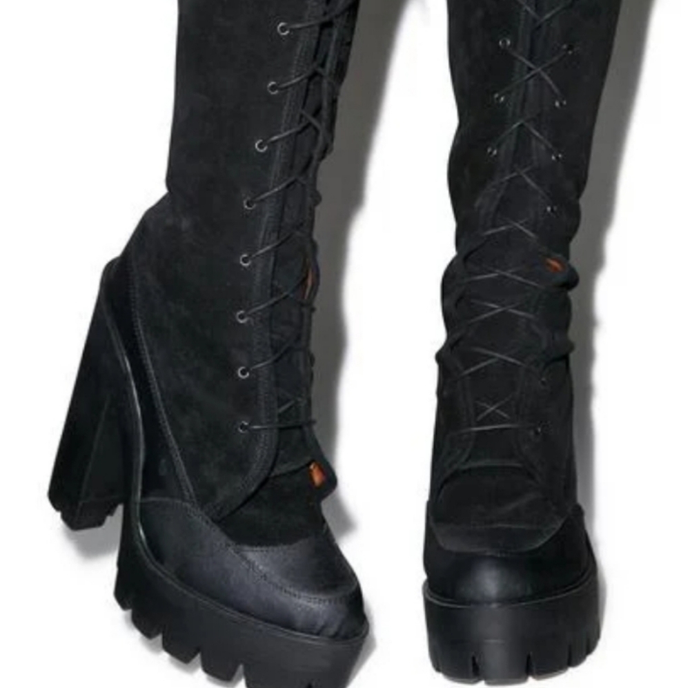 STIÙ "Eclisse" Black Gothic Boots Dolls Kill